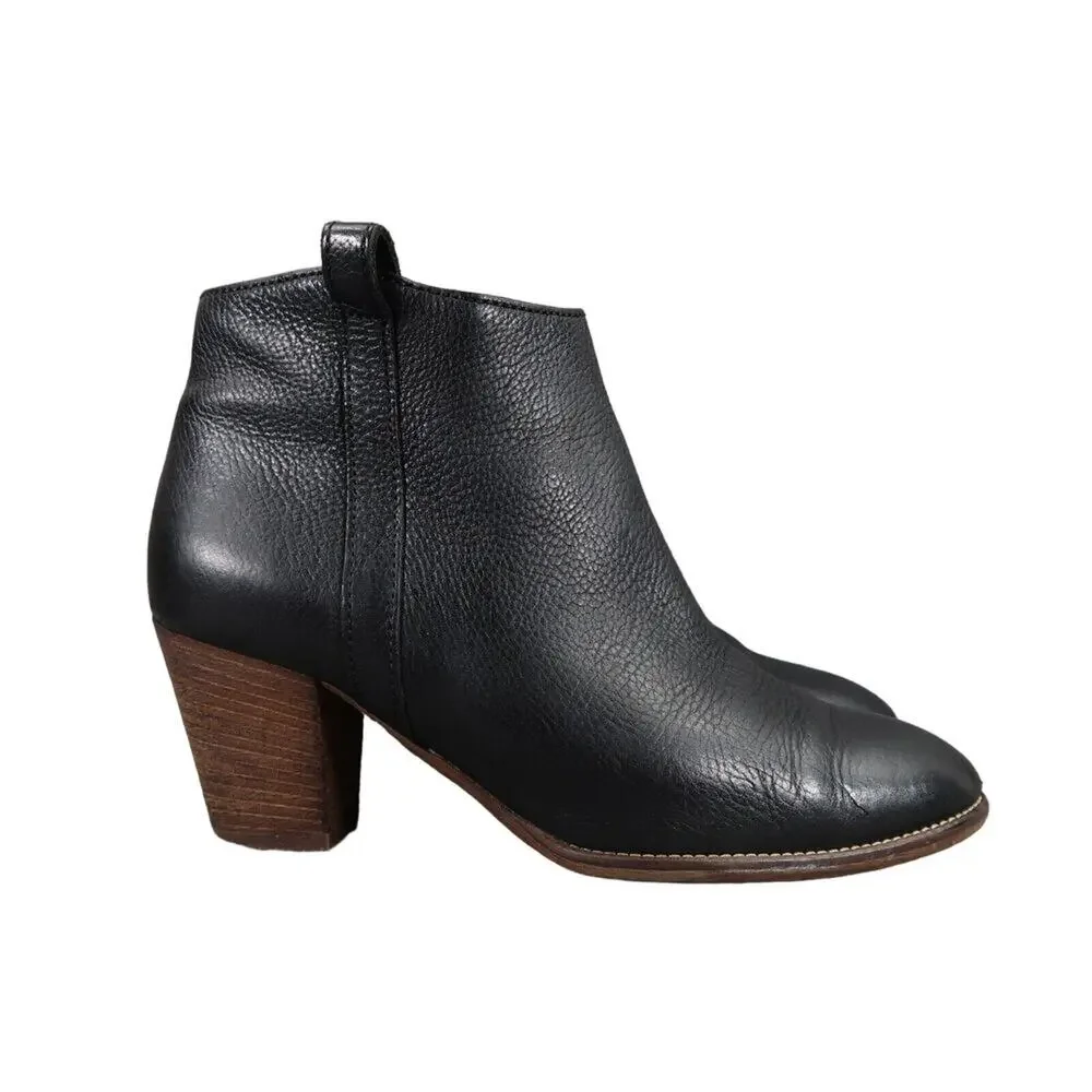 Madewell Shoes Womens 7 Bootie Fashion Classic Billie Boot Leather Stacked Heel